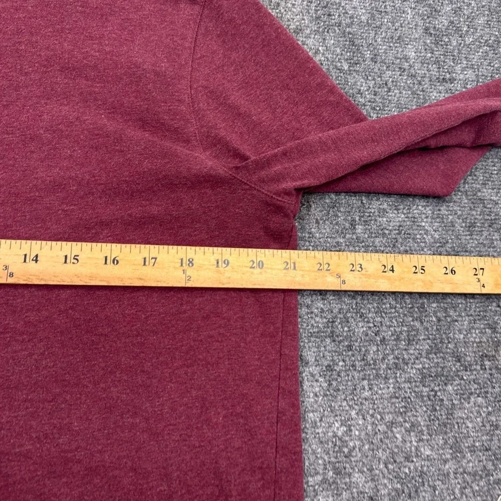 Banana Republic Heavyweight‎ T Shirt Mens Size Large Red Long Sleeve Crew Neck